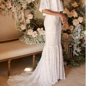 Lulus In My Life White Lace Off-the-shoulder Mermaid Maxi Dress - Size 2X